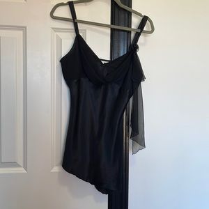 Black silk top